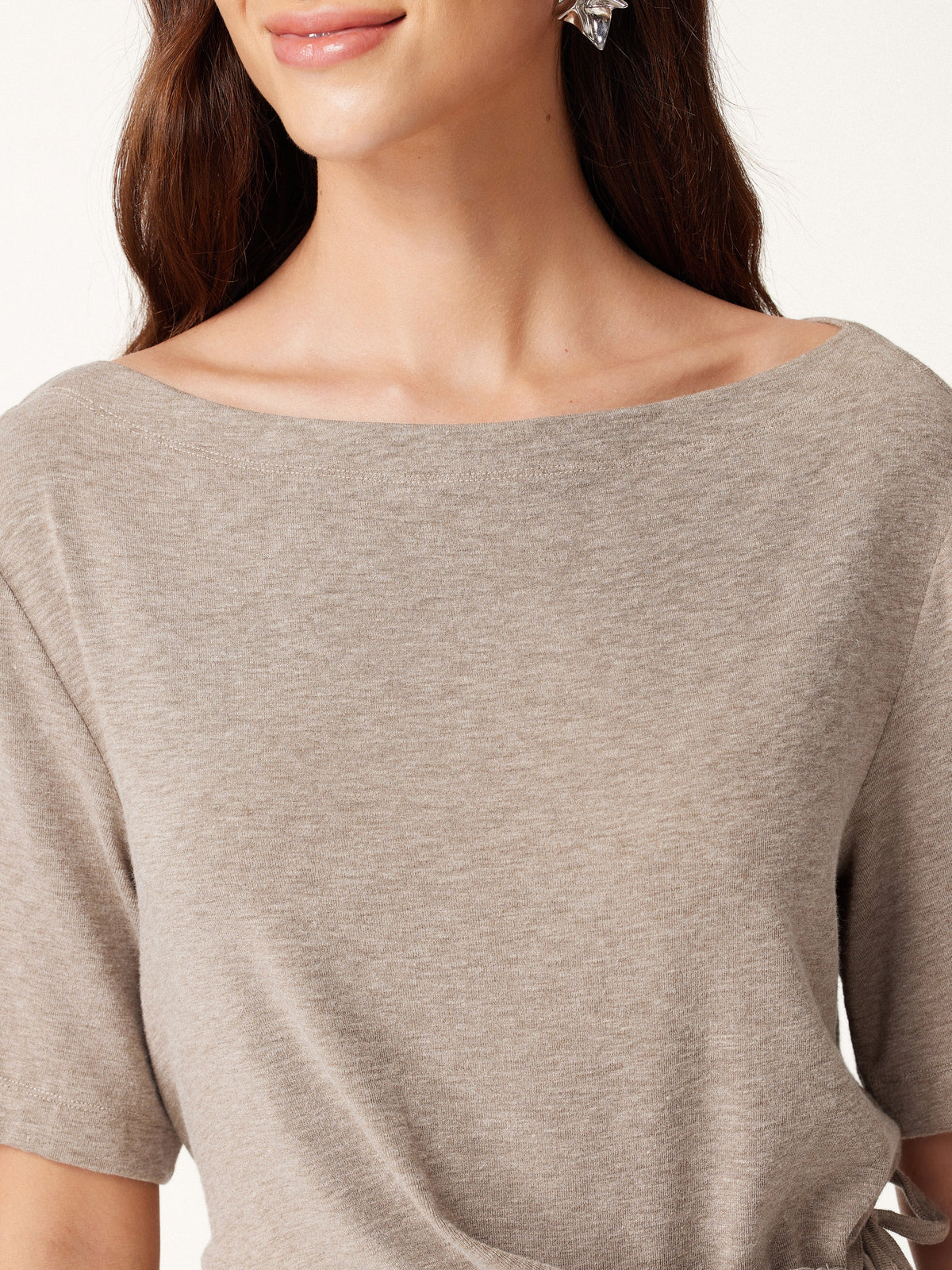 Eco-Mousse® Short Sleeve Tie-Side Top
