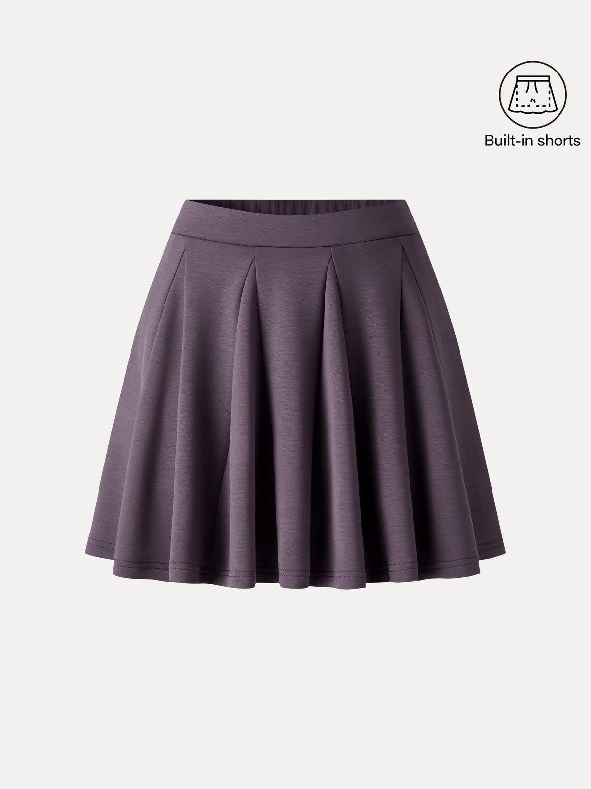 Sandwashed Lyocell High-Rise Godet A-Line Skort