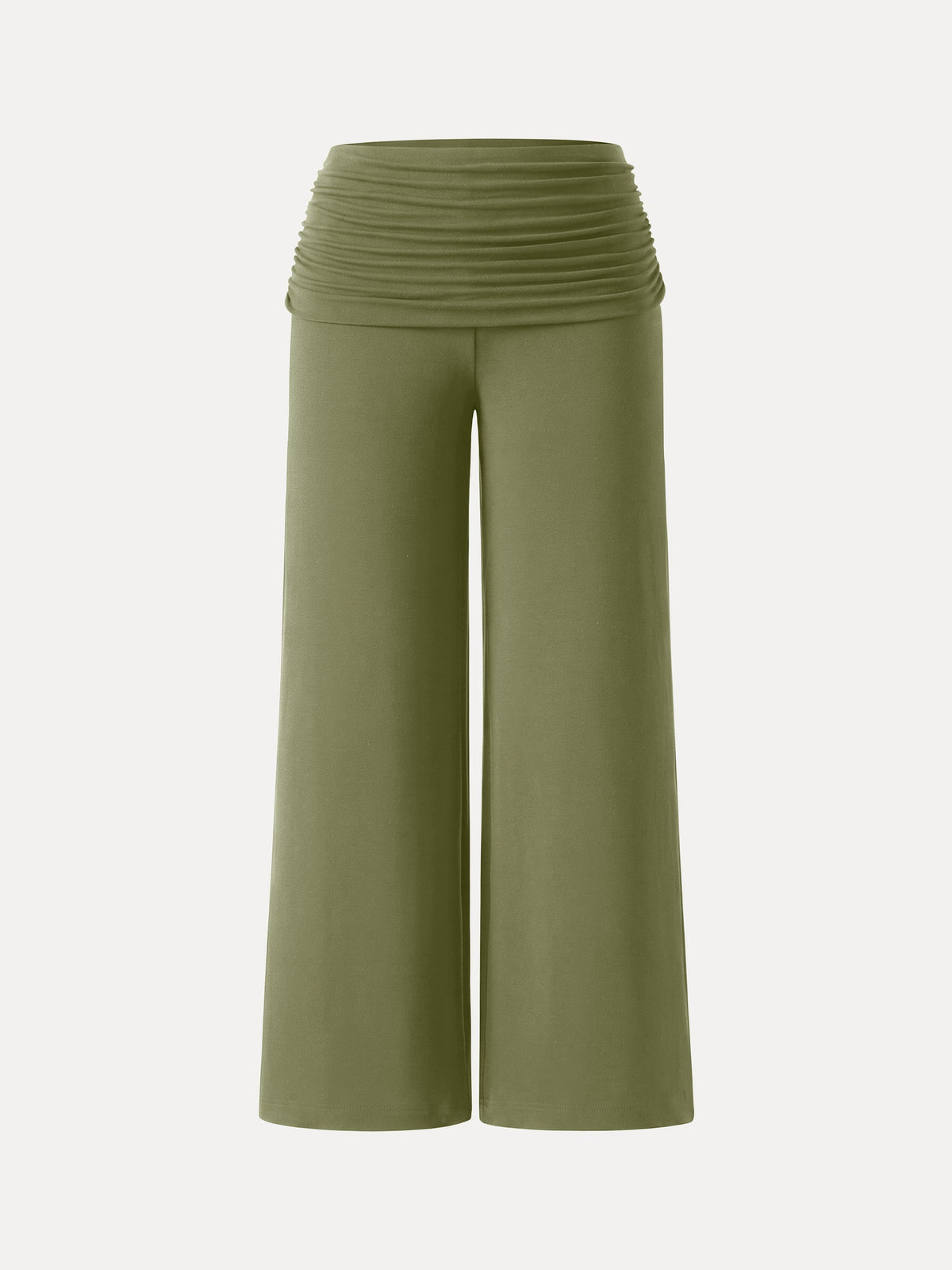 Non-Itchy Wool Blend Drapey Wide Leg Pull-on Pants with Pockets