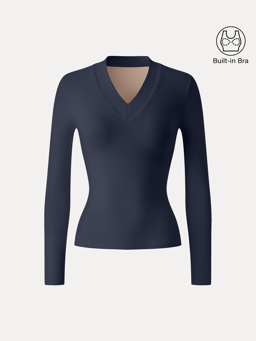 Essential V-neck Wide Binding Slimming Bra Top