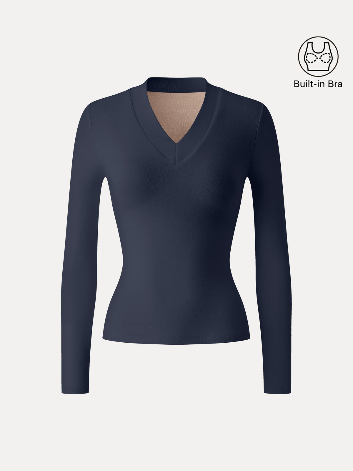 Essential V-neck Wide Binding Slimming Bra Top