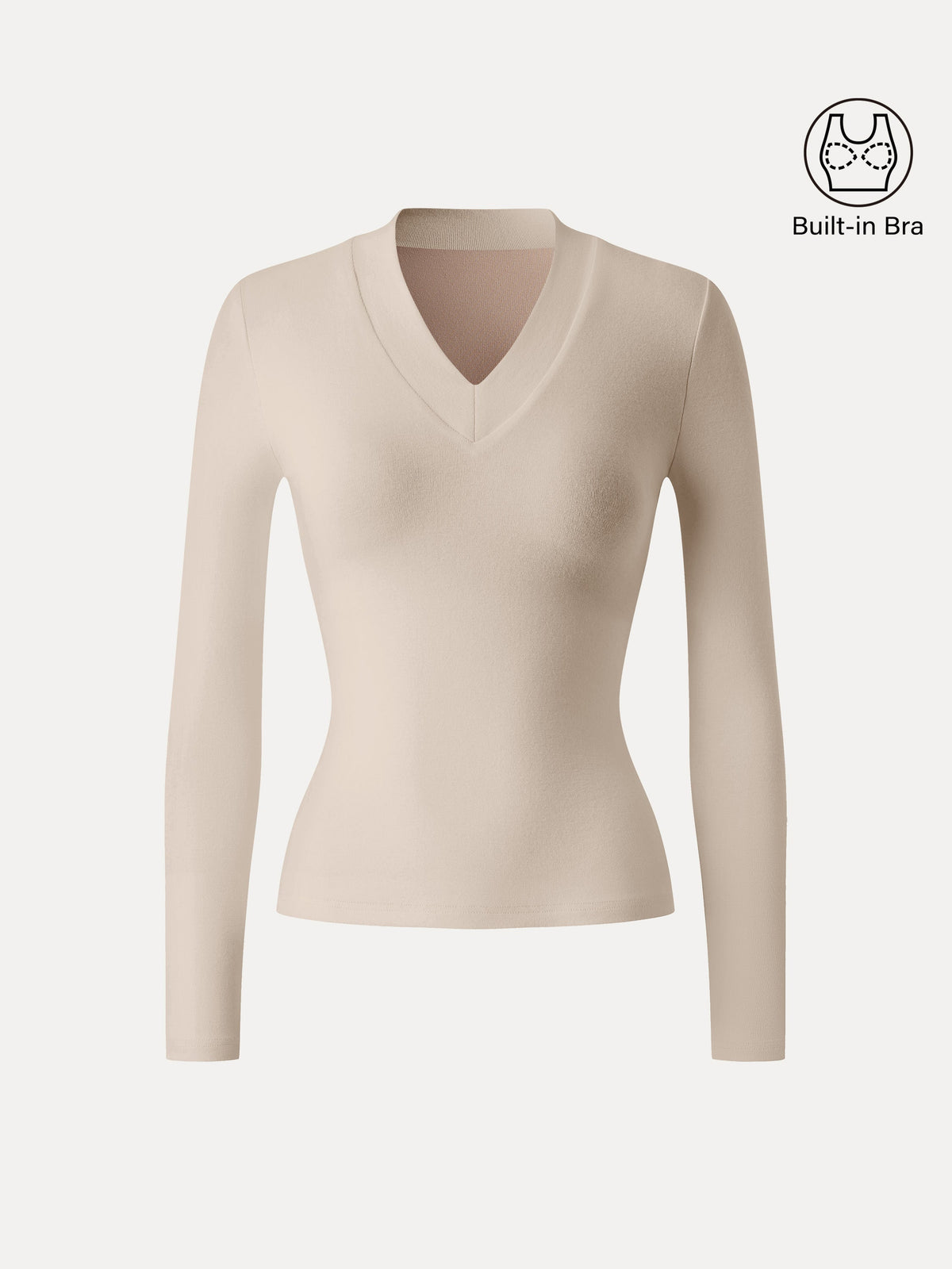 Essential V-neck Wide Binding Slimming Bra Top