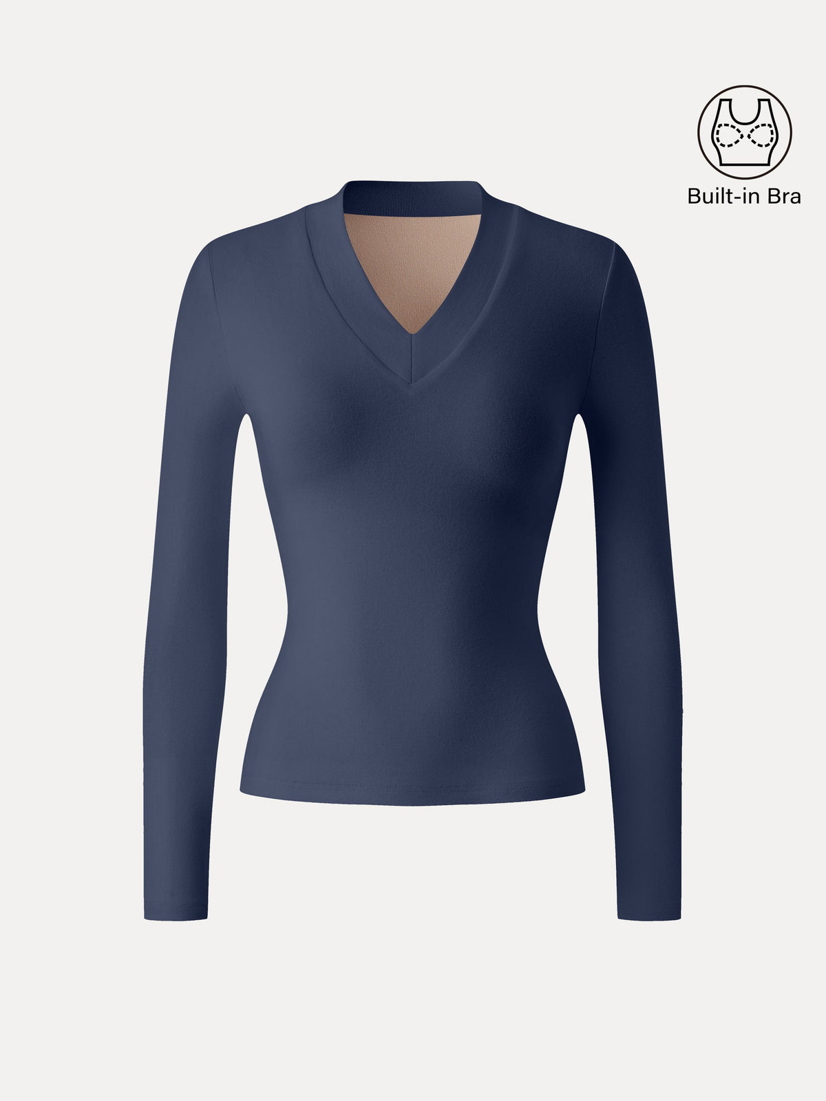 Essential V-neck Wide Binding Slimming Bra Top