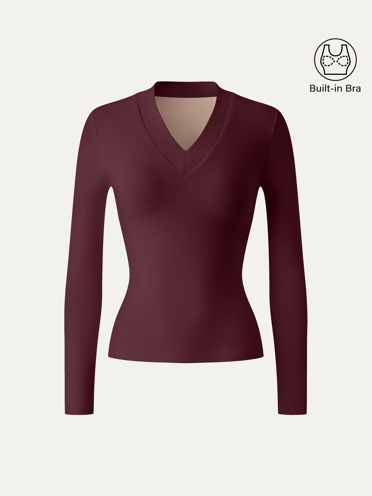 Essential V-neck Wide Binding Slimming Bra Top