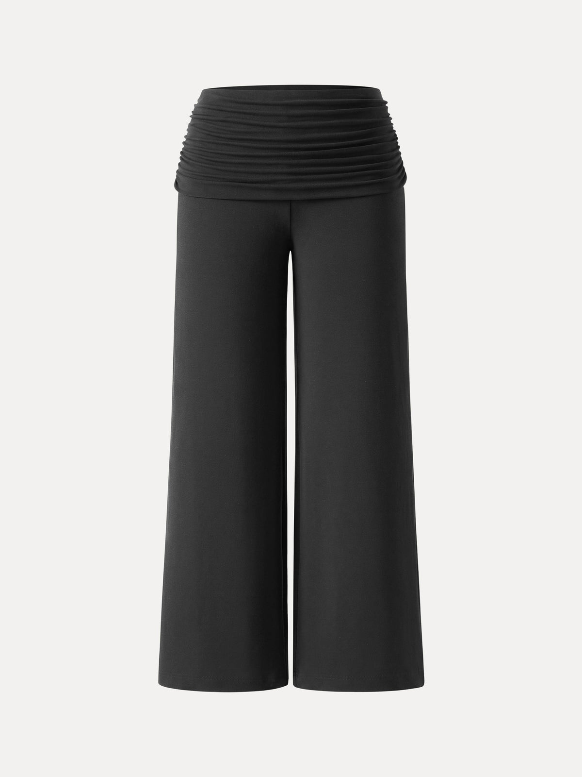 Non-Itchy Wool Blend Drapey Wide Leg Pull-on Pants with Pockets