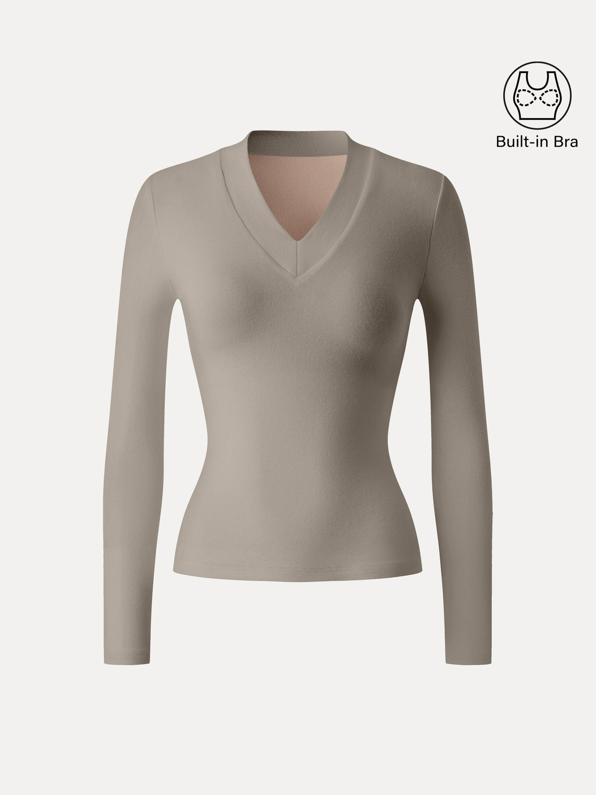 Essential V-neck Wide Binding Slimming Bra Top