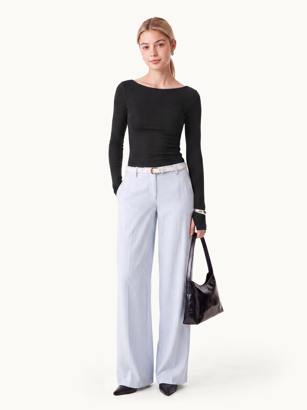 Essential Lyocell Multi-Wear Long Sleeve Top with Thumbholes