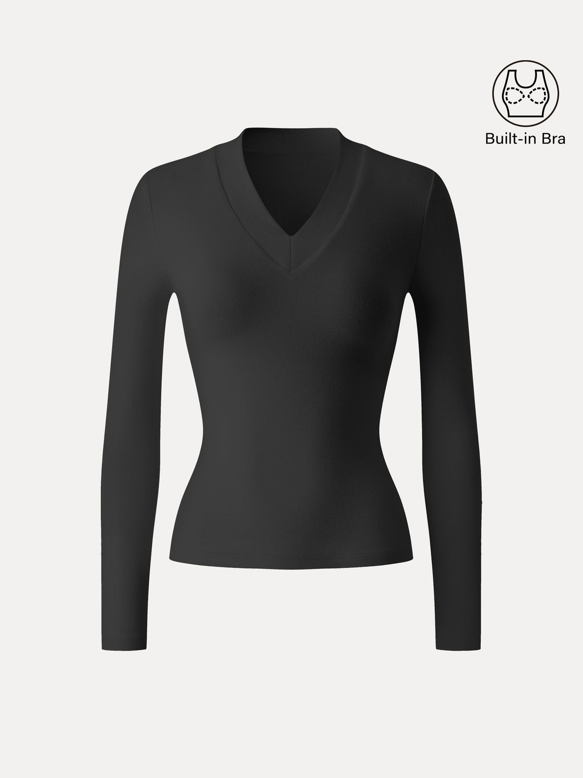 Essential V-neck Wide Binding Slimming Bra Top