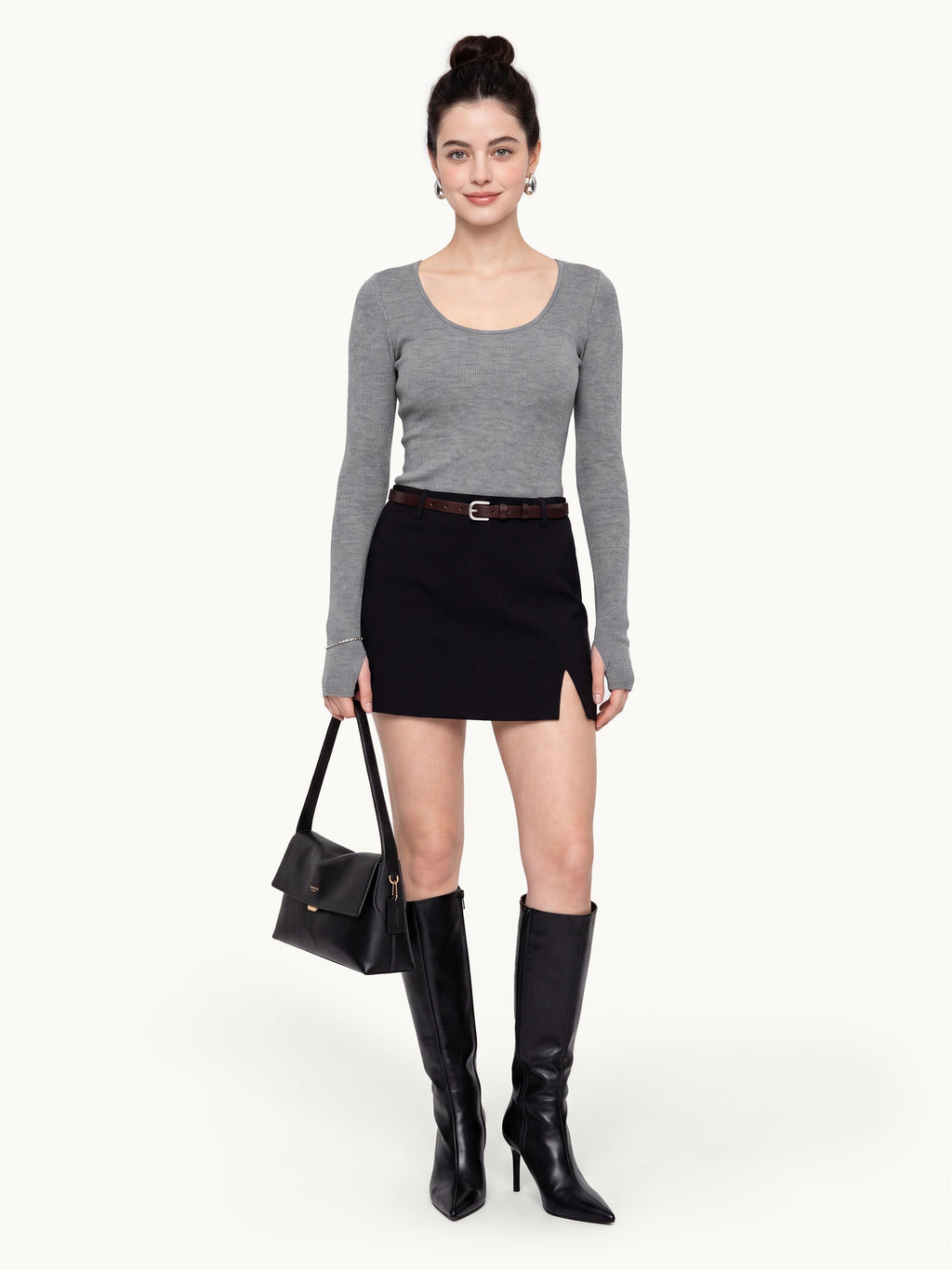 Essential Lyocell Multi-Wear Long Sleeve Top with Thumbholes