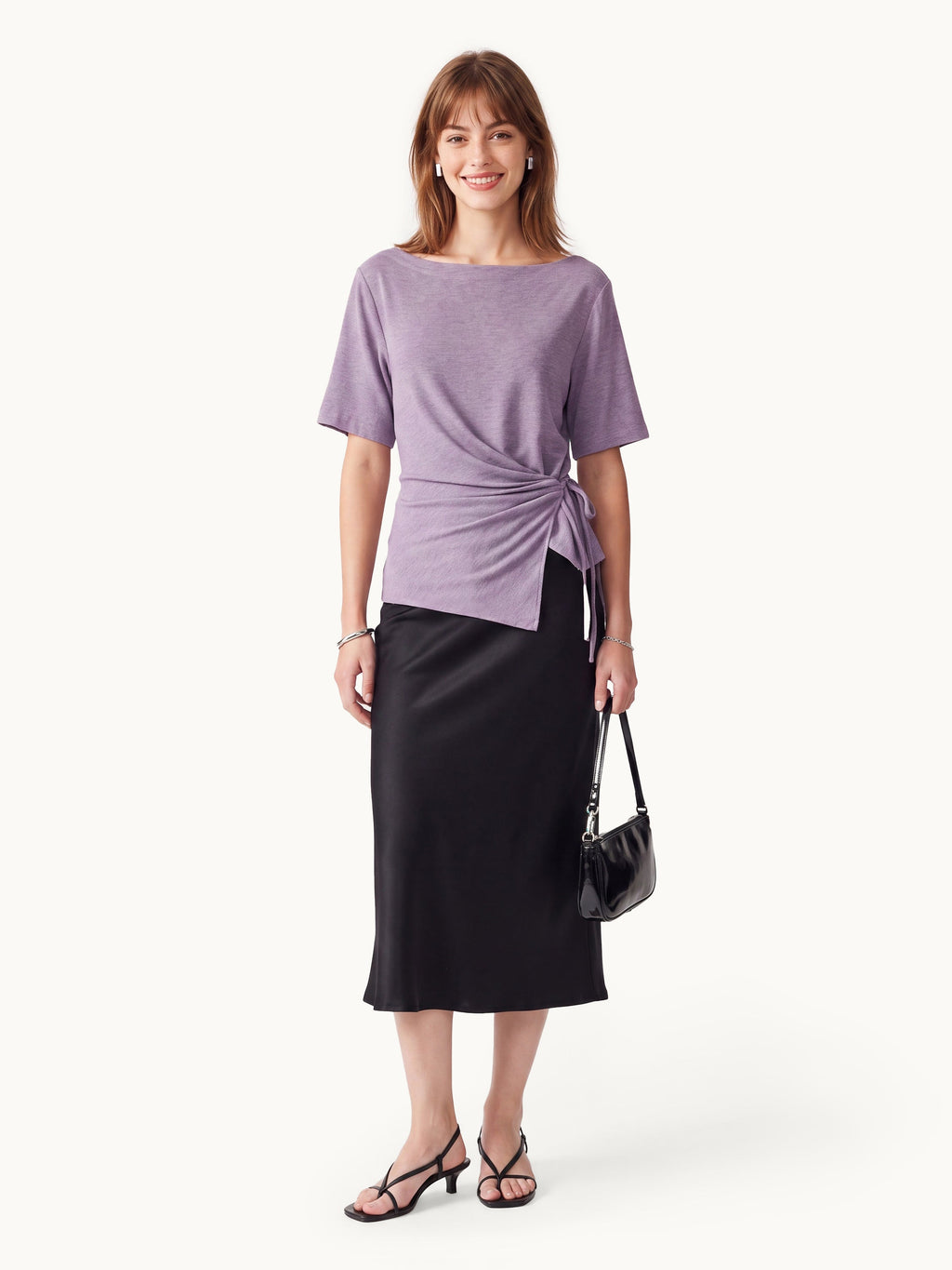 Eco-Mousse® Short Sleeve Tie-Side Top