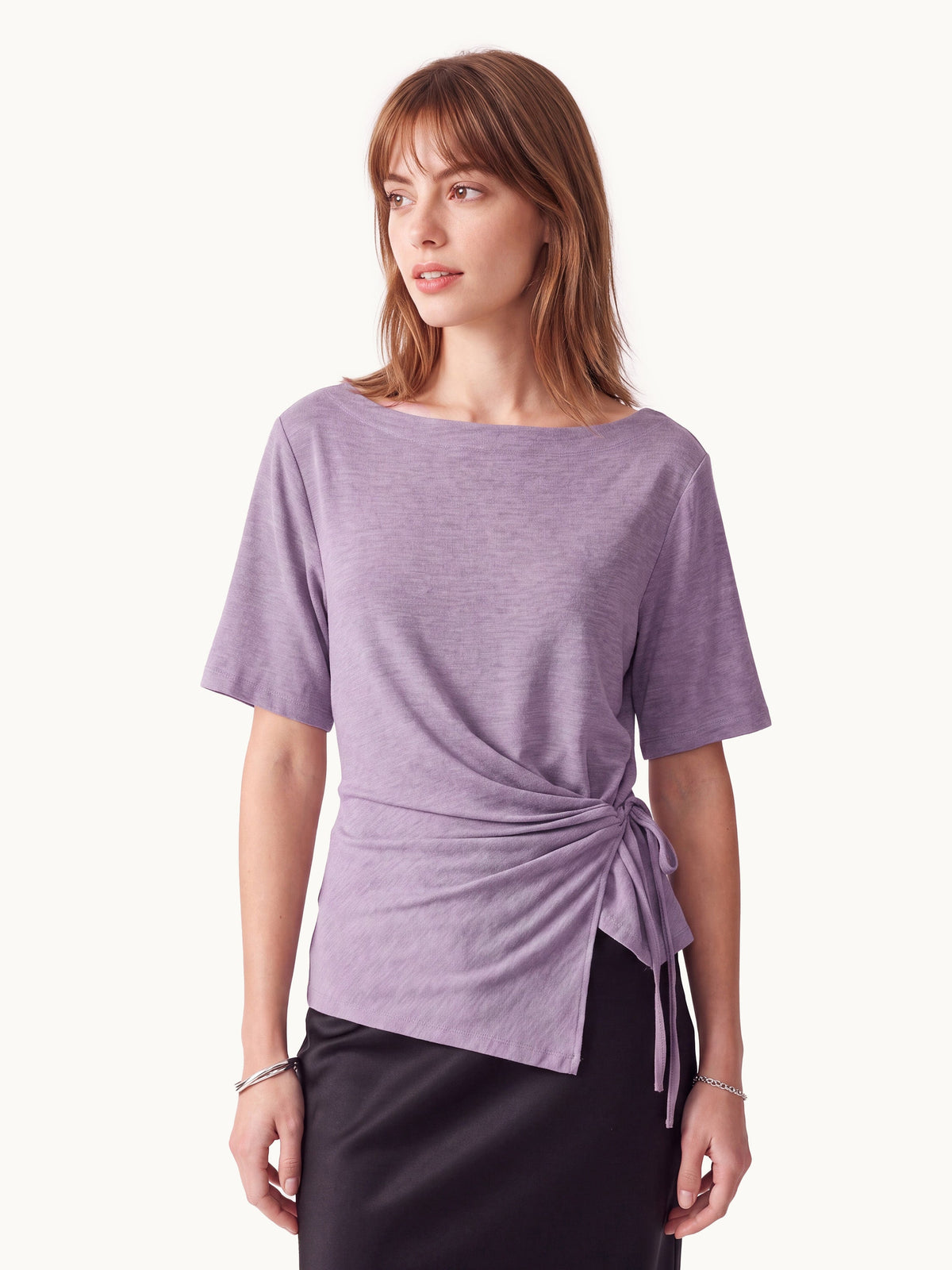 Eco-Mousse® Short Sleeve Tie-Side Top