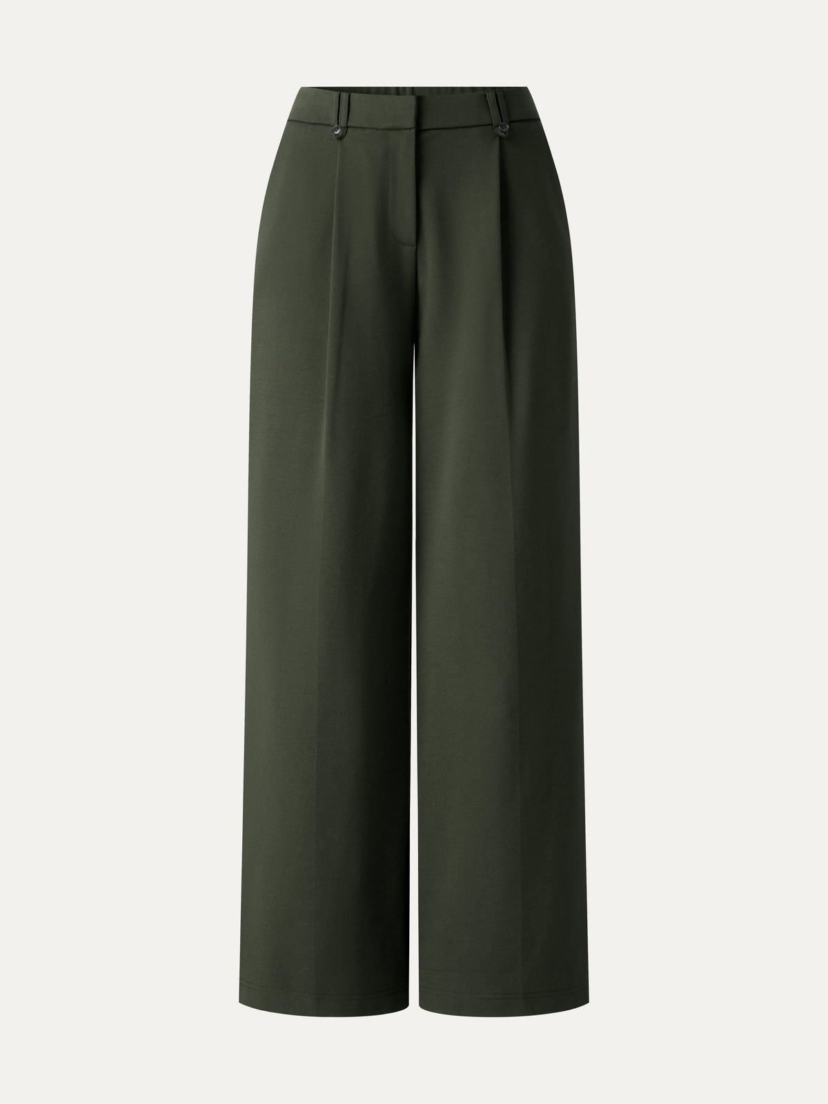 Ponte Low-Rise Straight Leg Ankled Pants with Pockets
