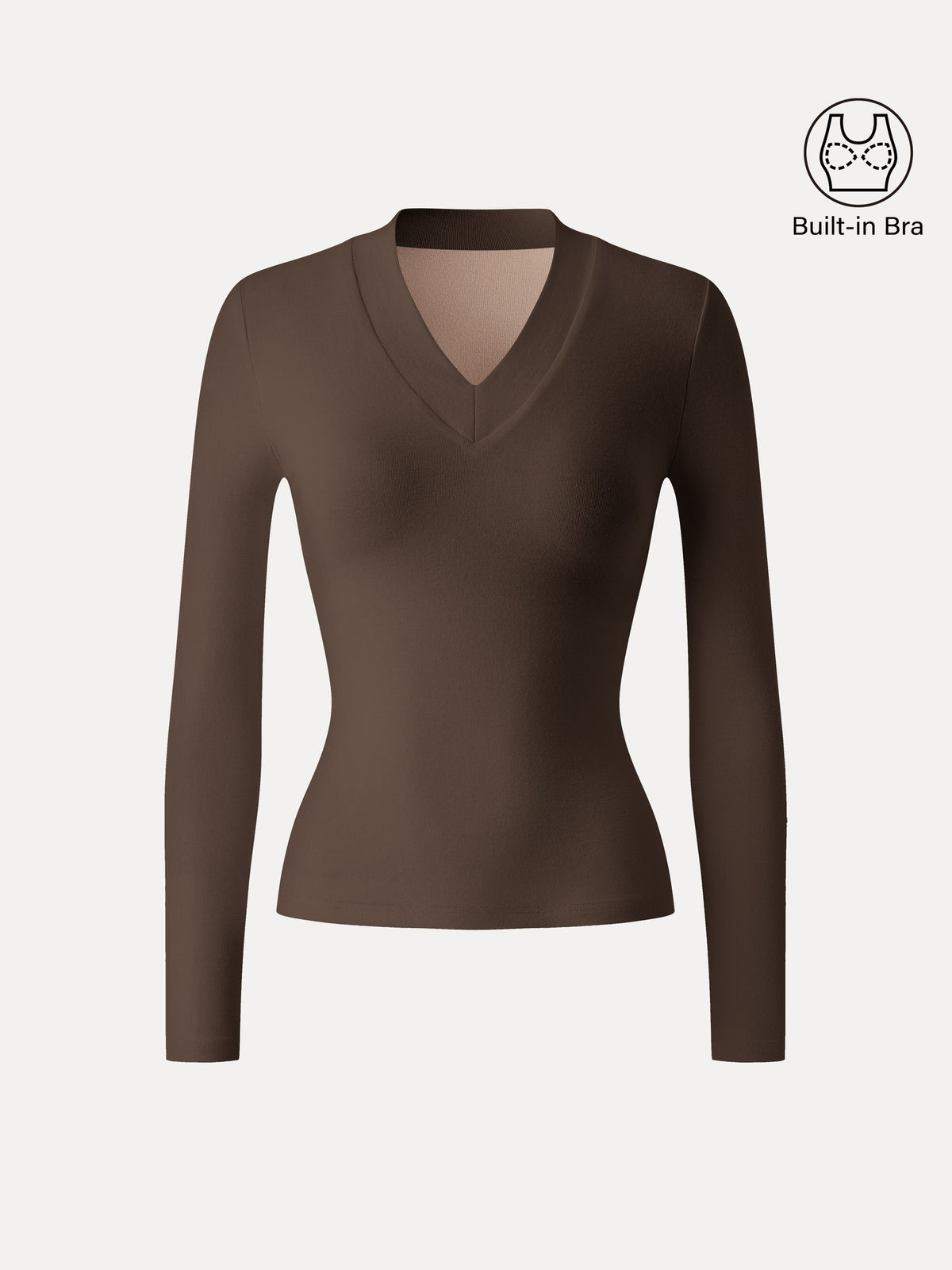 Essential V-neck Wide Binding Slimming Bra Top