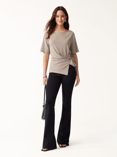 Eco-Mousse® Short Sleeve Tie-Side Top