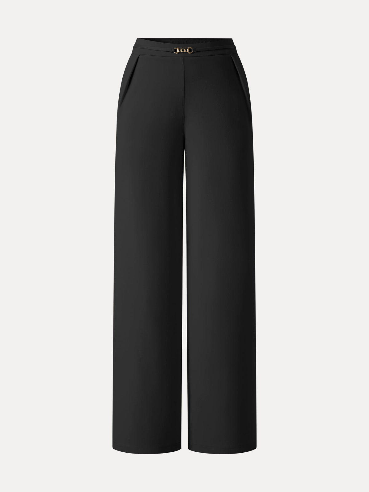 Ponte High-Rise Wide-Leg Pants with Pockets