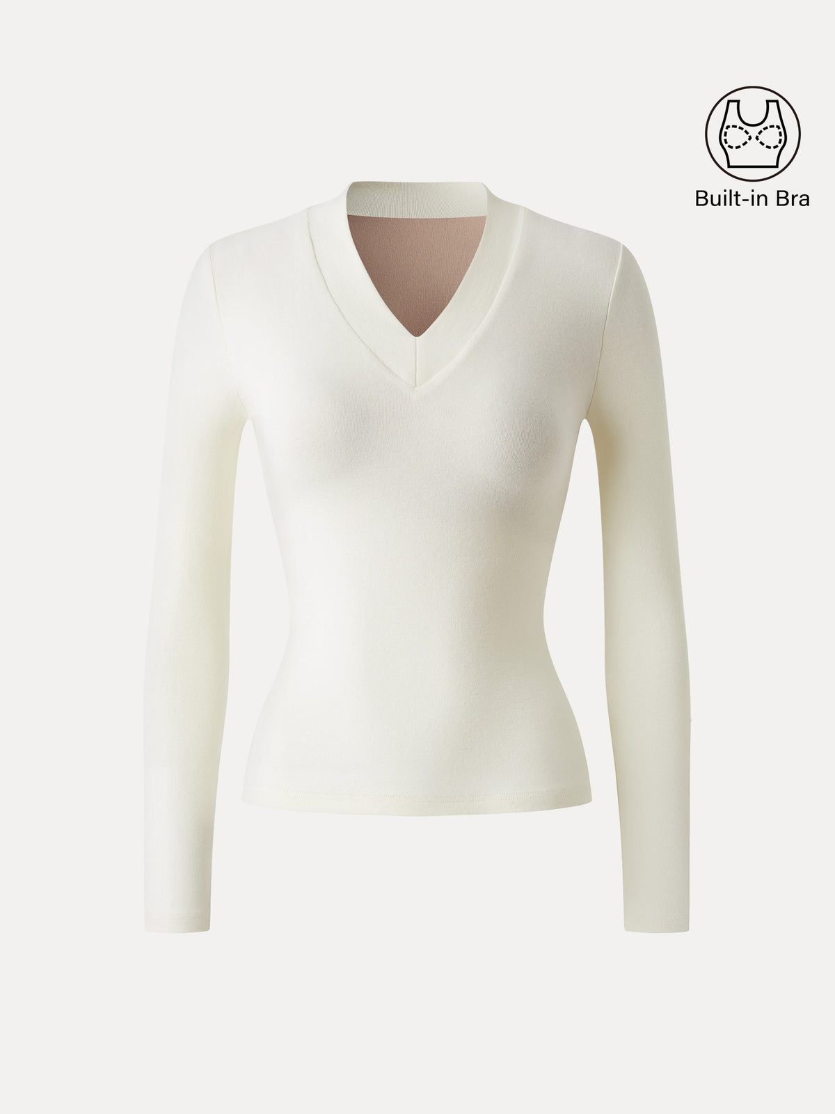 Essential V-neck Wide Binding Slimming Bra Top