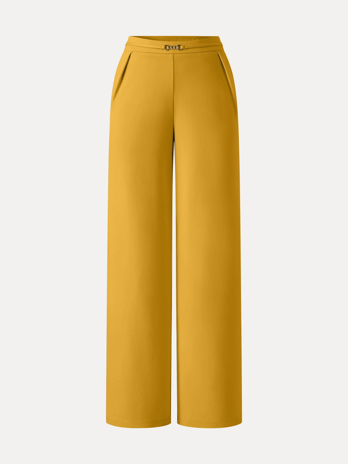 Ponte High-Rise Wide-Leg Pants with Pockets