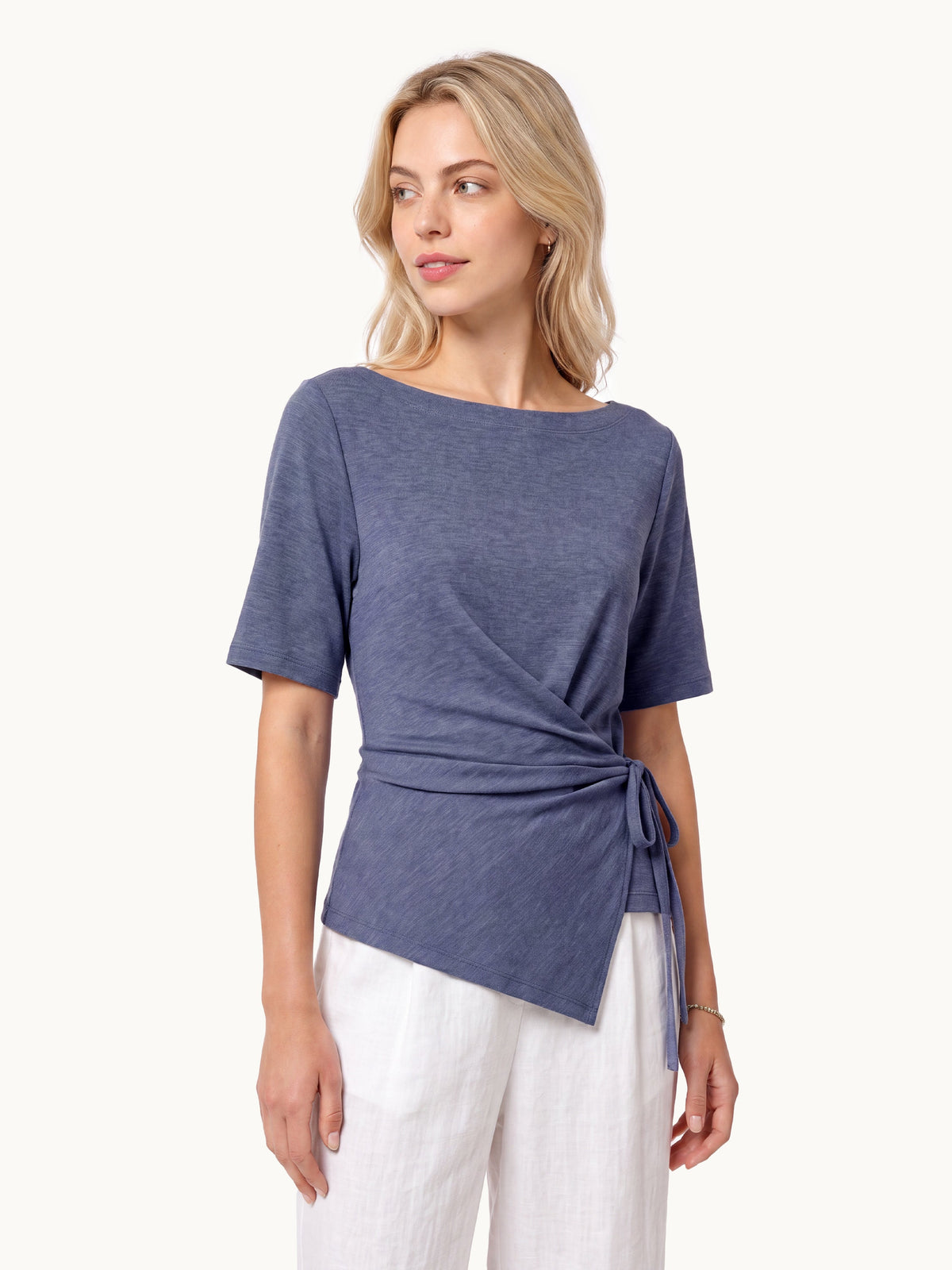 Eco-Mousse® Short Sleeve Tie-Side Top