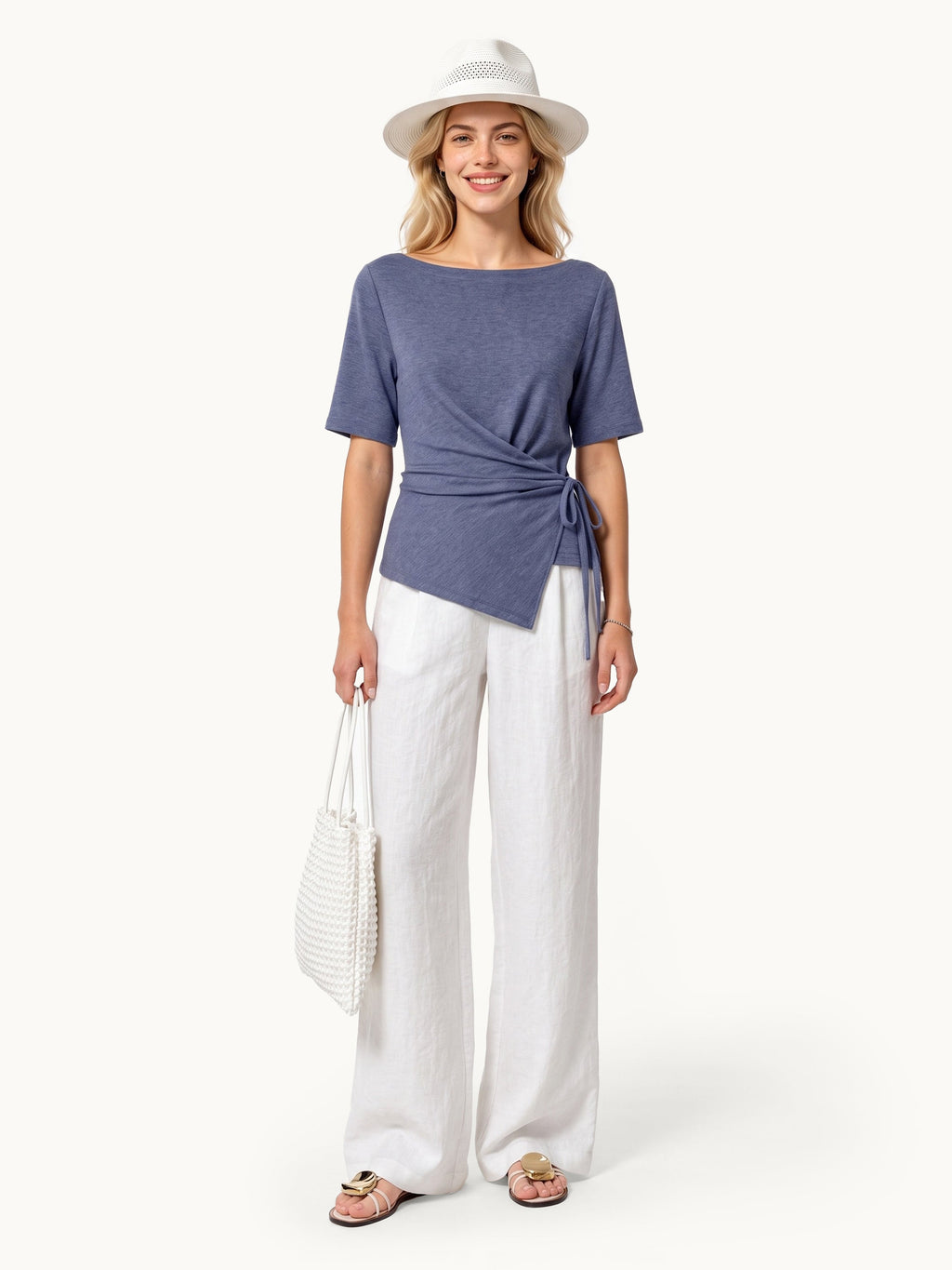 Eco-Mousse® Short Sleeve Tie-Side Top