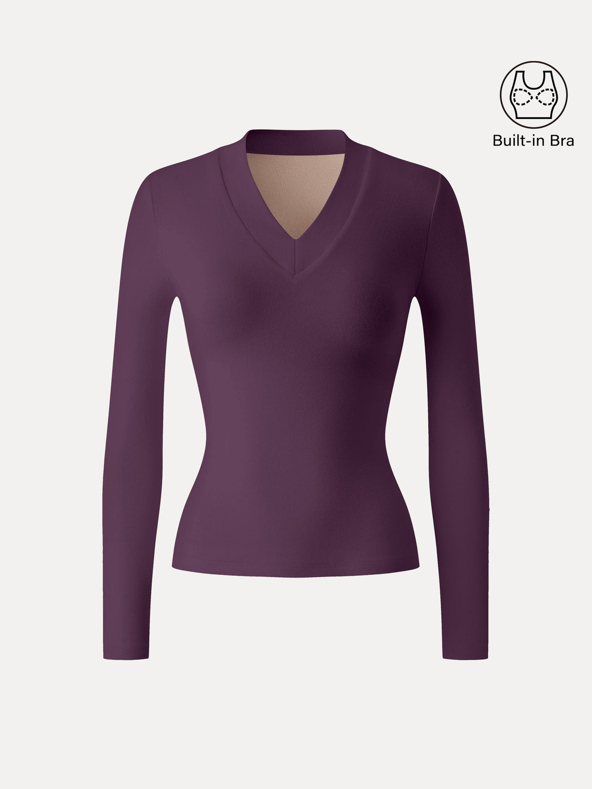 Essential V-neck Wide Binding Slimming Bra Top