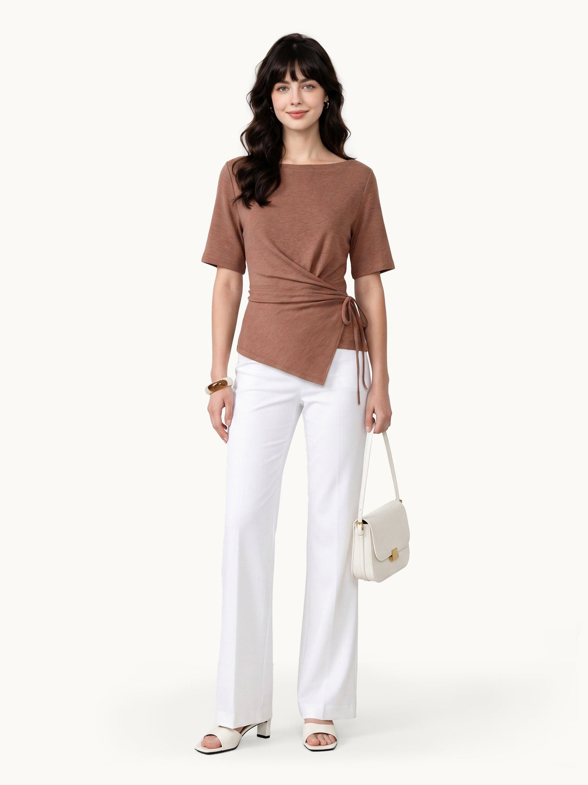 Eco-Mousse® Short Sleeve Tie-Side Top