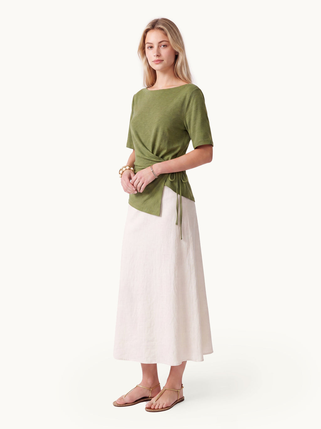 Eco-Mousse® Short Sleeve Tie-Side Top