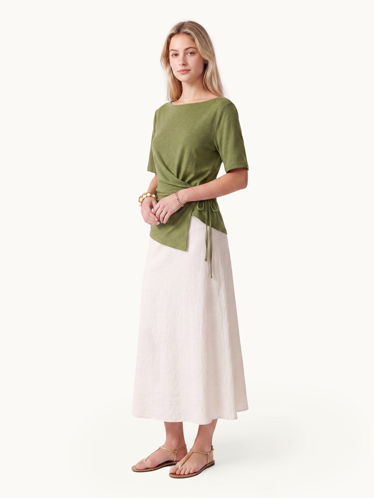 Eco-Mousse® Short Sleeve Tie-Side Top