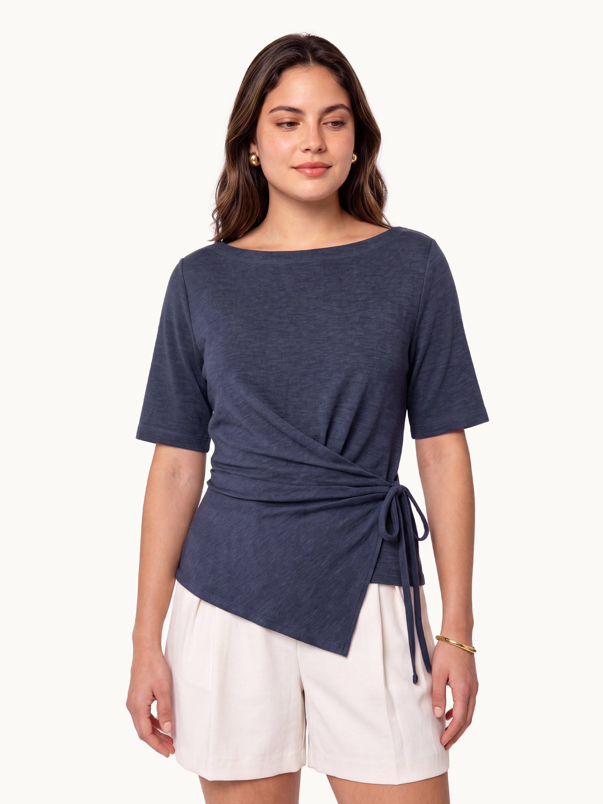 Eco-Mousse® Short Sleeve Tie-Side Top