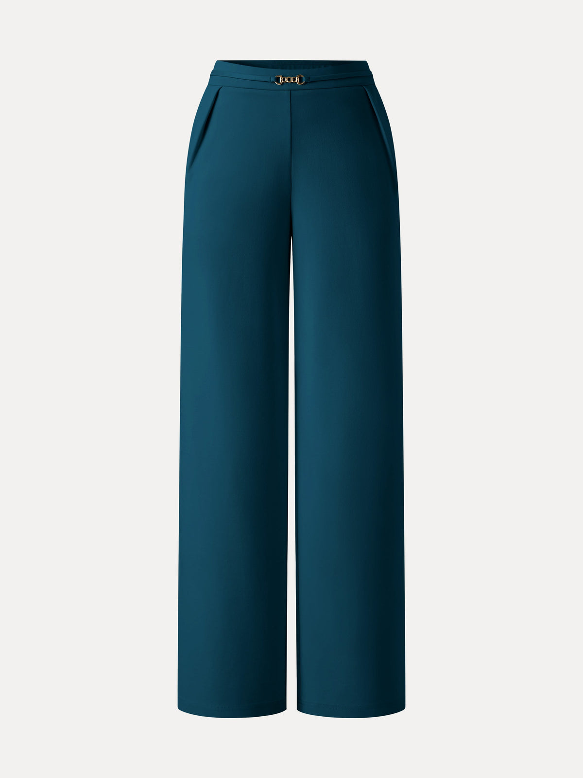 Ponte High-Rise Wide-Leg Pants with Pockets