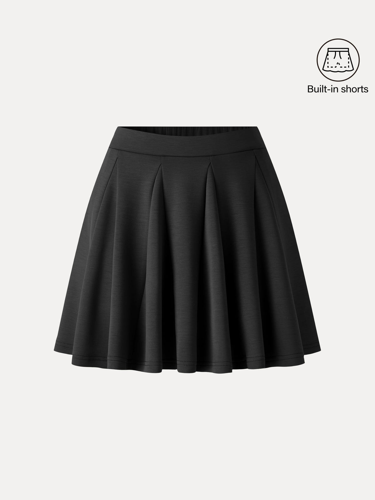 Sandwashed Lyocell High-Rise Godet A-Line Skort