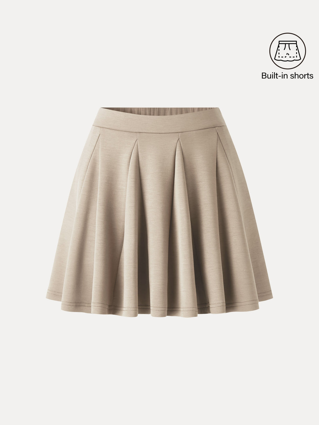 Sandwashed Lyocell High-Rise Godet A-Line Skort