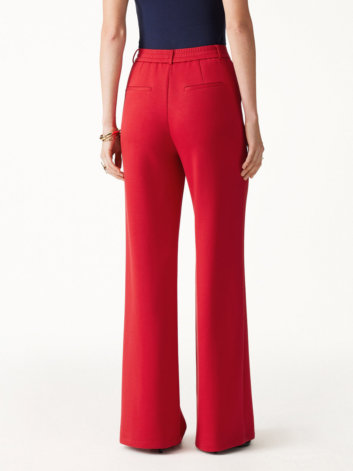 TravelEase Lyocell Spacer High-Rise Wide Leg Pants with Pockets