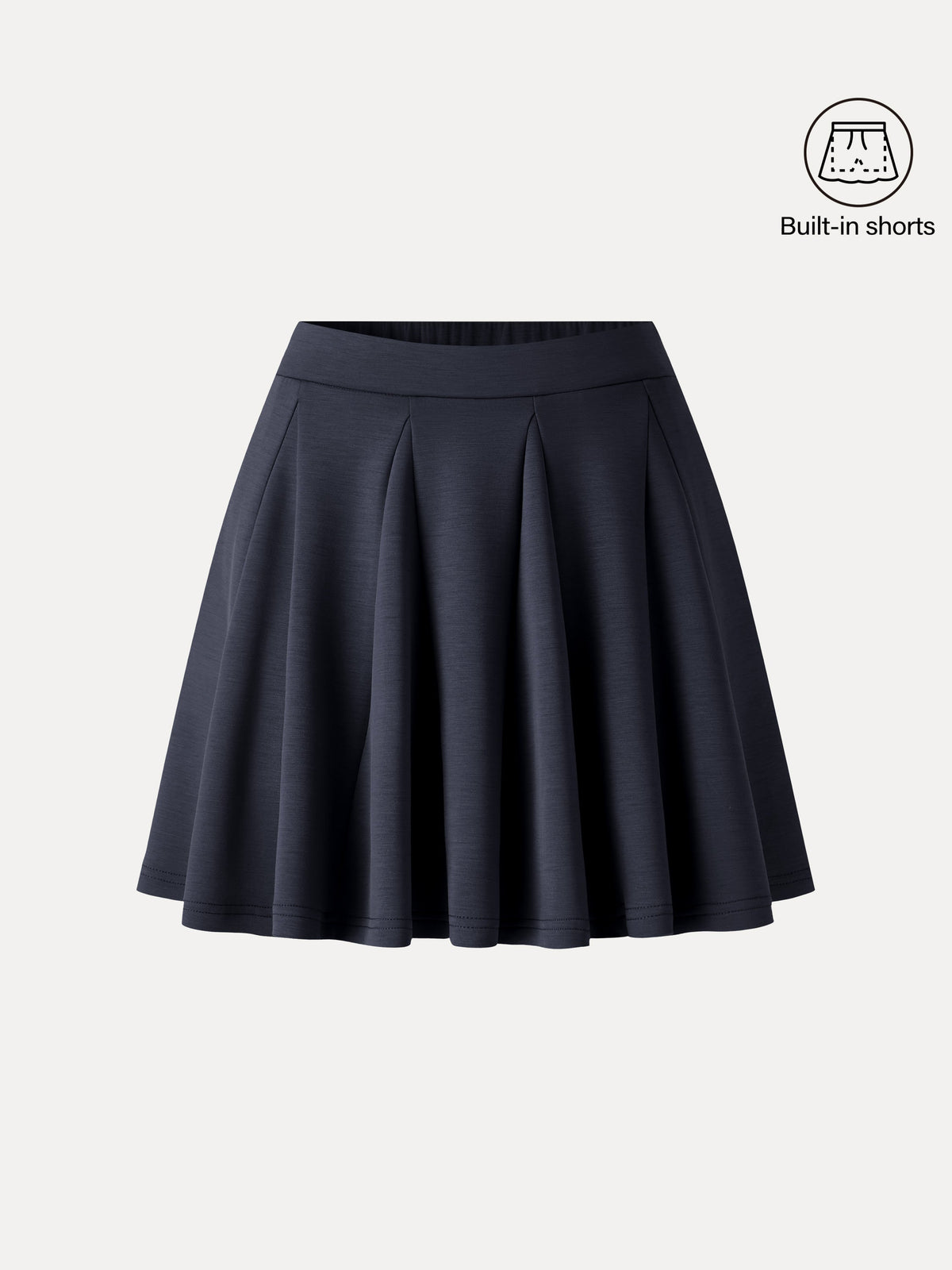 Sandwashed Lyocell High-Rise Godet A-Line Skort