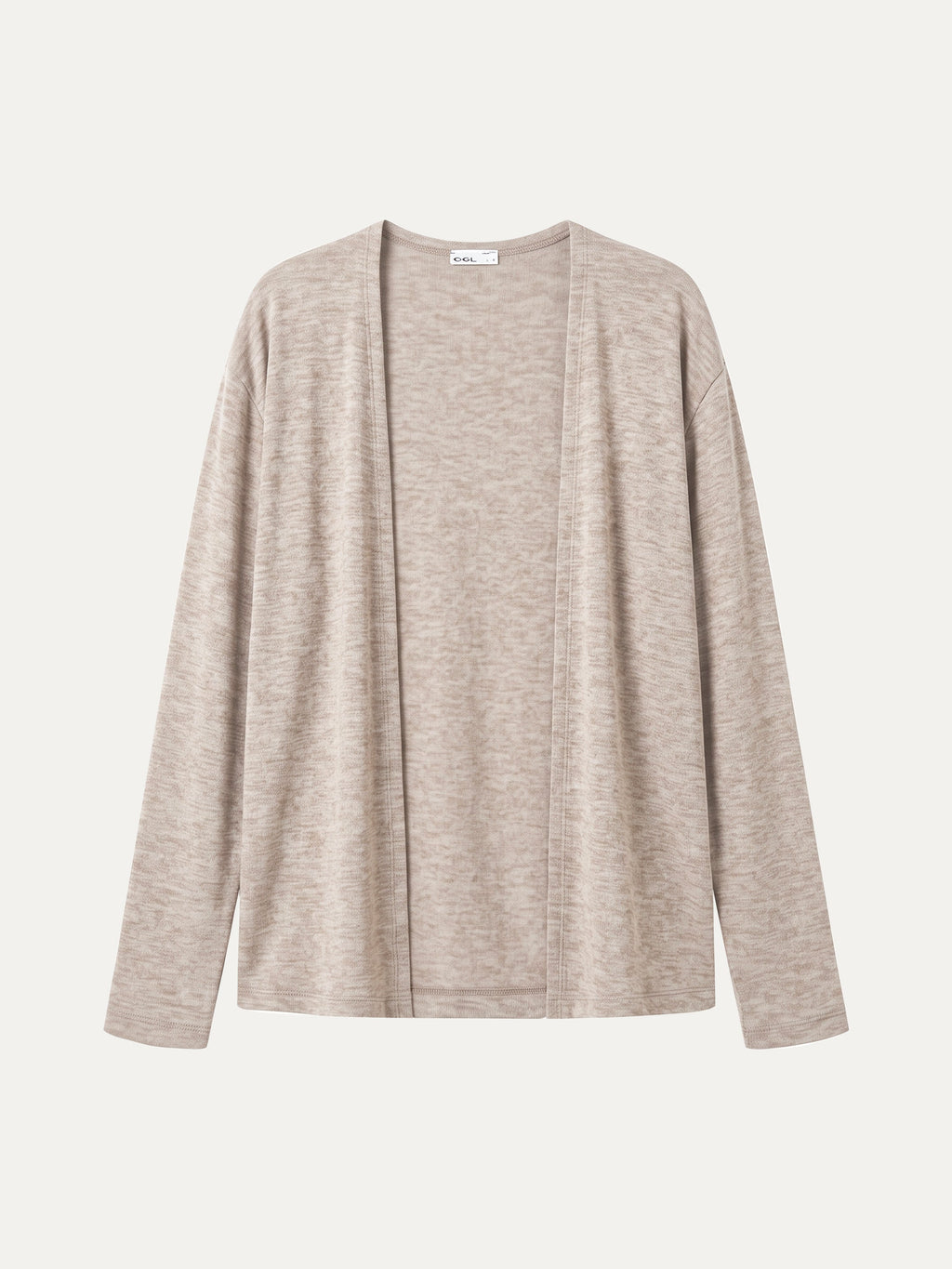 Premium Lyocell-Wool Open-Front Long Sleeve Cardigan