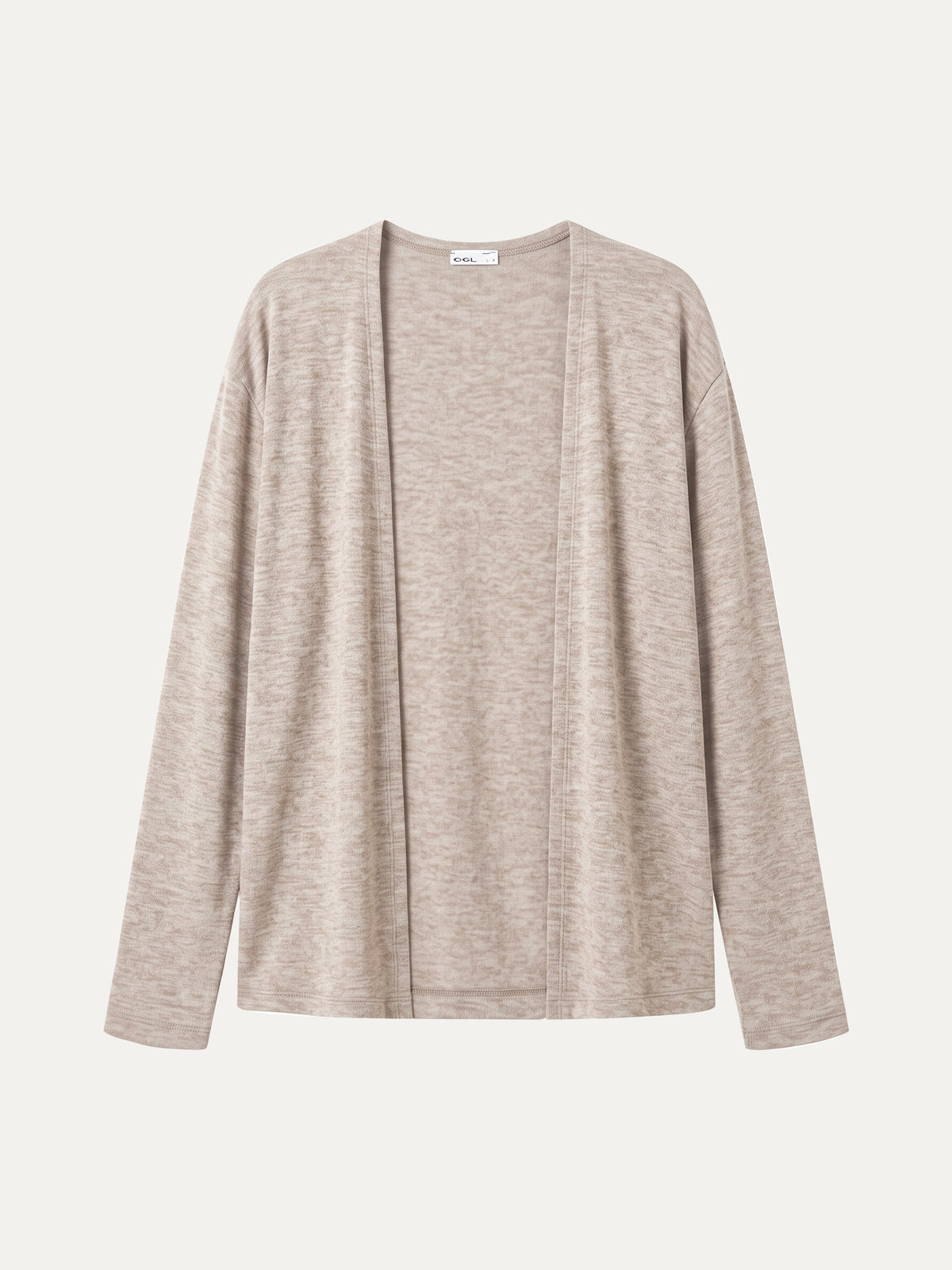 Premium Lyocell-Wool Open-Front Long Sleeve Cardigan