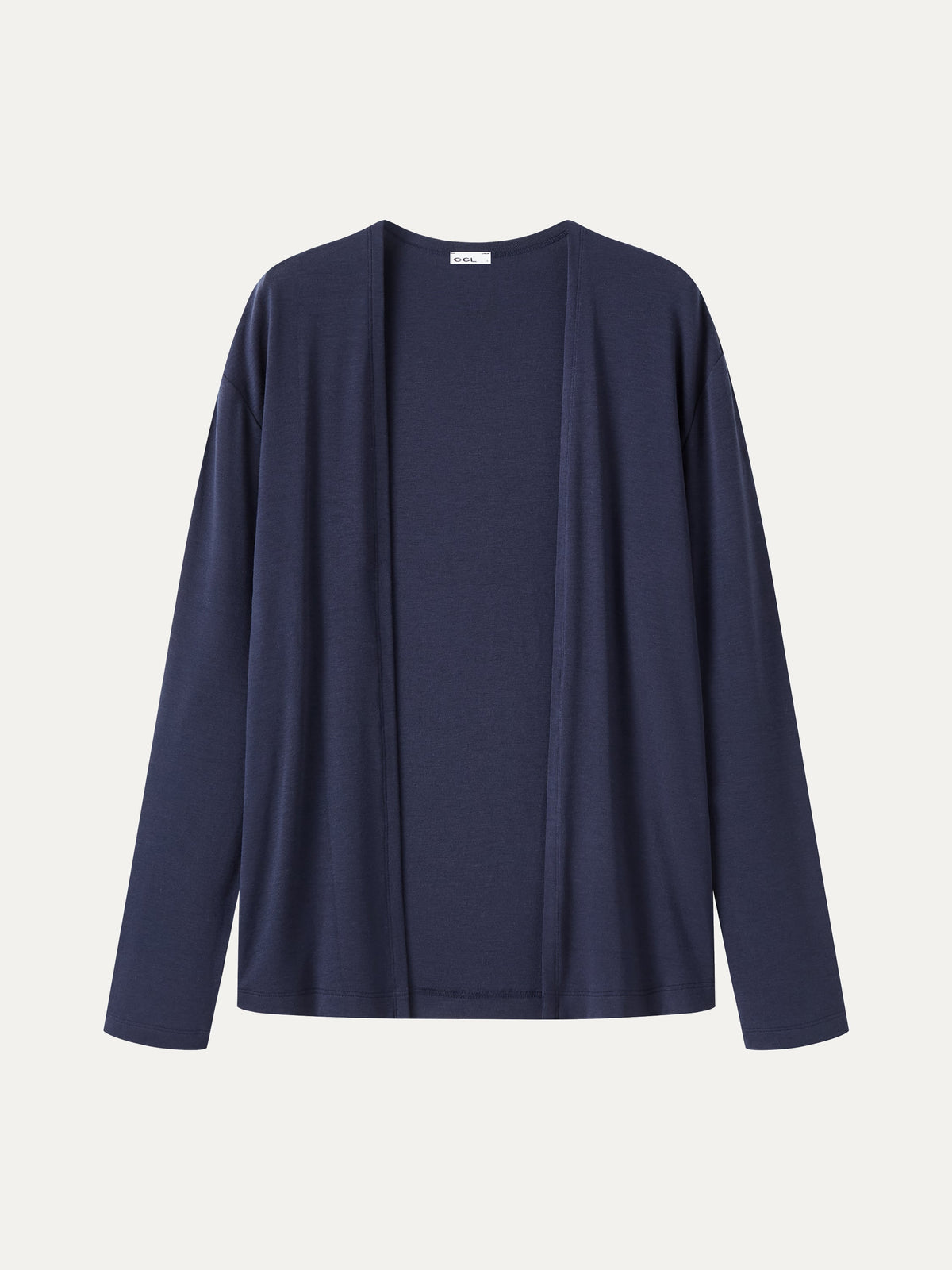 Premium Lyocell-Wool Open-Front Long Sleeve Cardigan