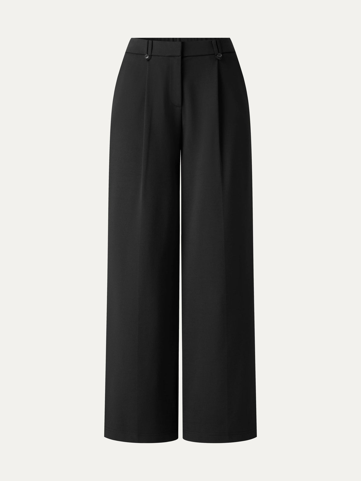 Ponte Low-Rise Straight Leg Ankled Pants with Pockets