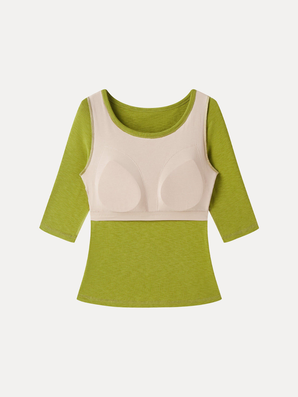 Eco-Mousse® Round Neck Elbow Sleeve Bra Top