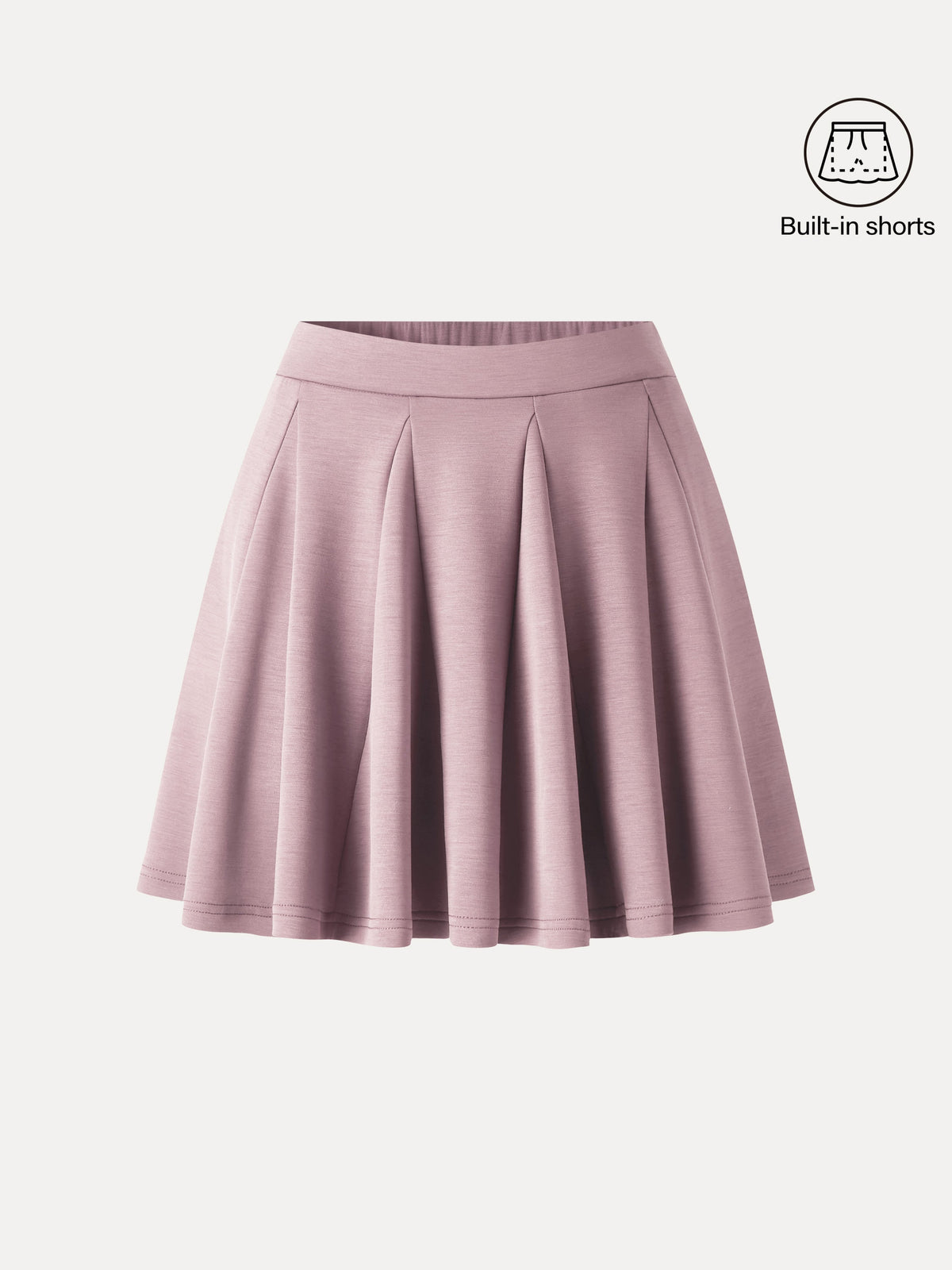 Sandwashed Lyocell High-Rise Godet A-Line Skort