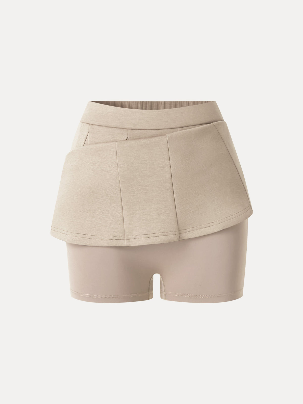 Sandwashed Lyocell High-Rise Godet A-Line Skort